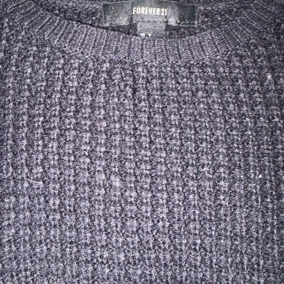 Forever 21 Navy Waffle Knit Sweater - Picture 2 of 4